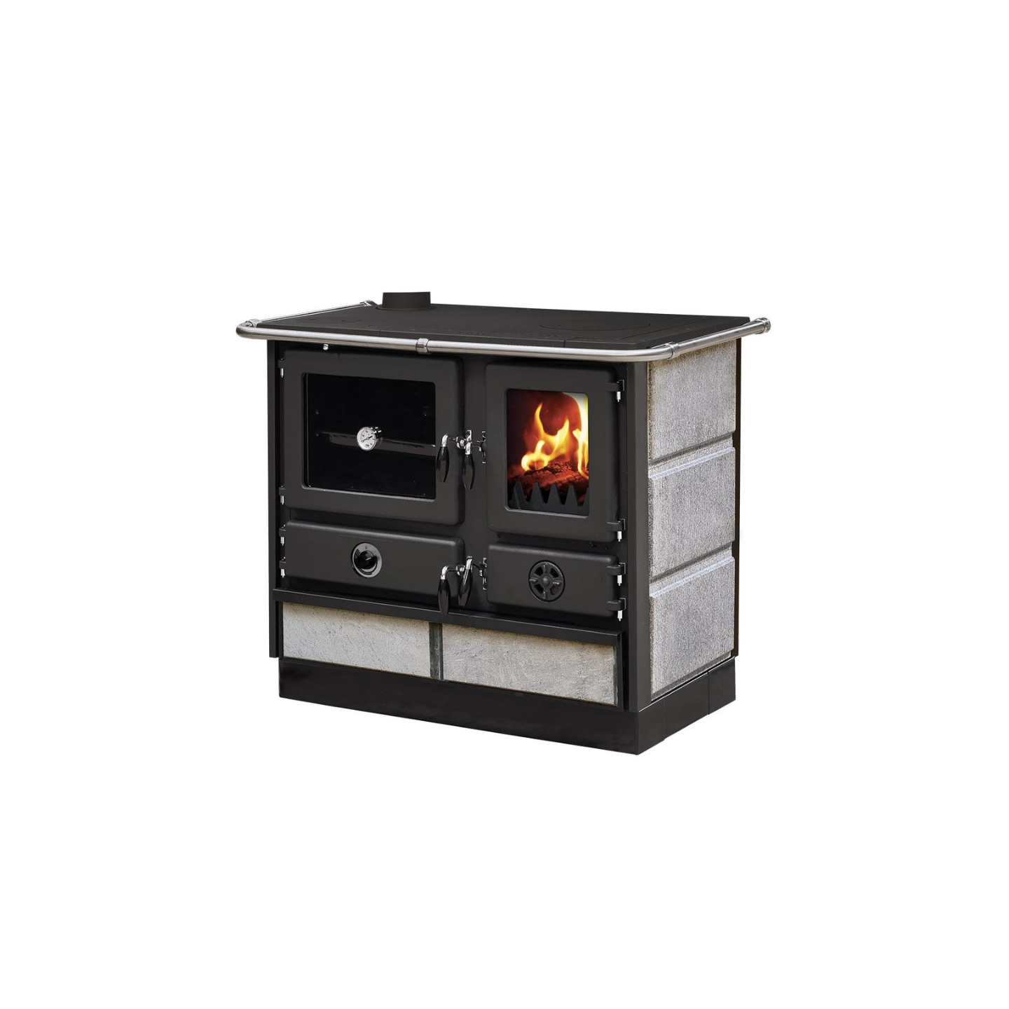 CUISINIERE A BOIS MAGNUM THERMO MBS EN FONTE | BOUILLEUR COTE DROIT