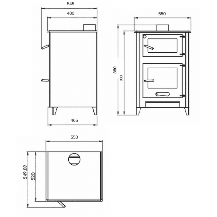 Pack Poêle à Bois - ROSA 10