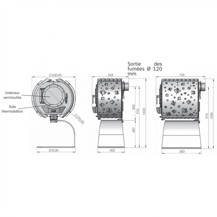 Poêle à Bois SOFIA 8 - Volute