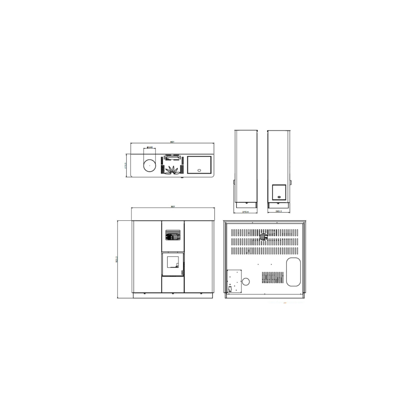 CORTINA 11 - ETANCHE CONCENTRIQUE CANALISABLE + KIT CONDUIT VENTOUSE