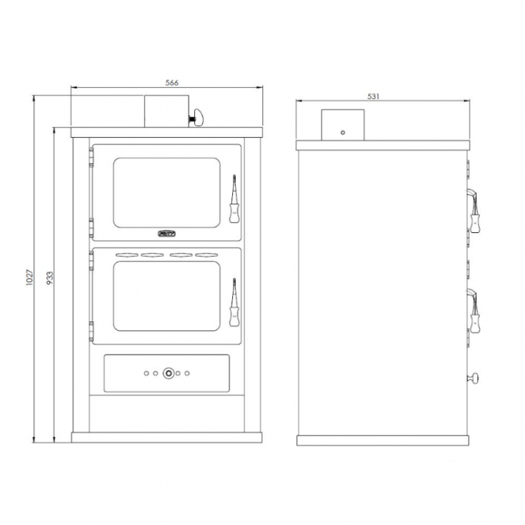 Cuisinière à bois FG - Acier