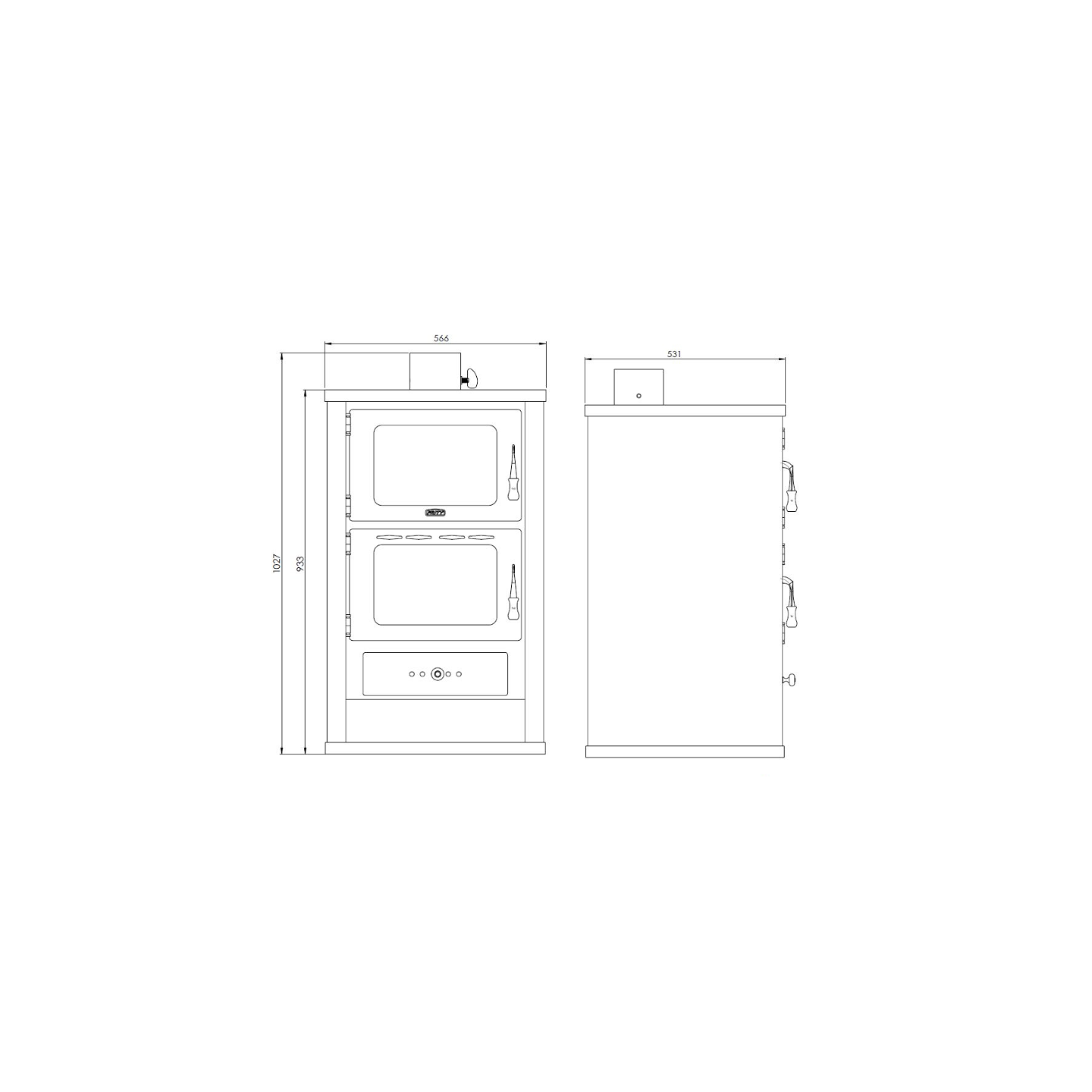 Cuisinière à bois FG - Acier