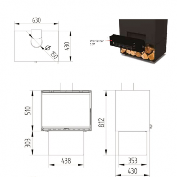 Poêle à Bois - DANIELA 10 - Ventilateur